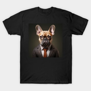 French Bulldog Dog in Suit T-Shirt